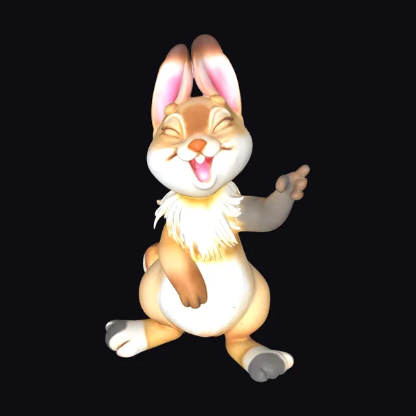 Smiling Cartoon Bunny