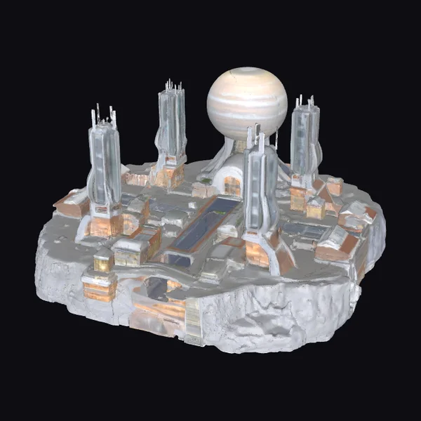 Futuristic City on Cliff