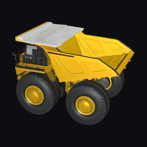 Yellow Mining Dump Truck