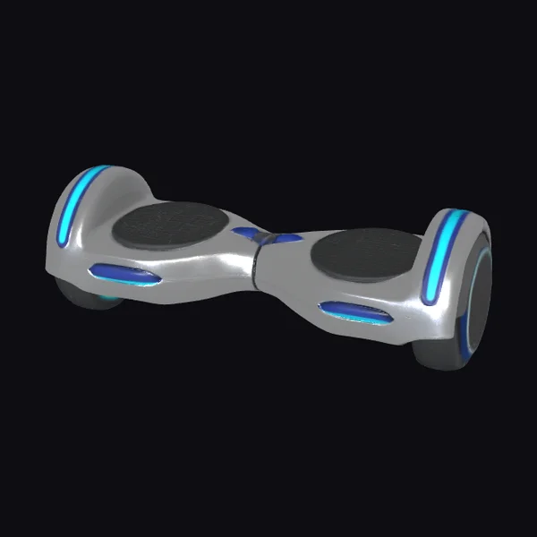 Glowing Silver Hoverboard