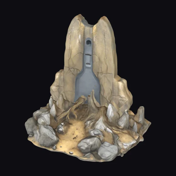 Ancient Ruined Temple Entrance