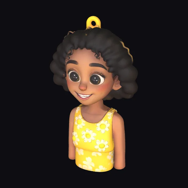 Smiling Little Girl Figurine