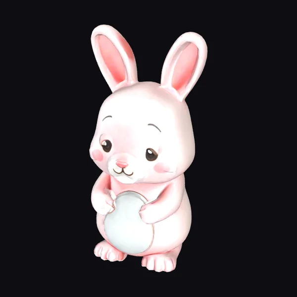 Pink Bunny Figurine