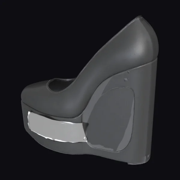 Sleek Black Heeled Shoe