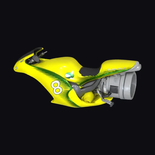 Yellow Racing Motorcycle