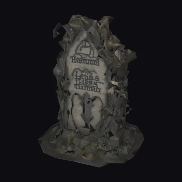 Weathered Tombstone Monument