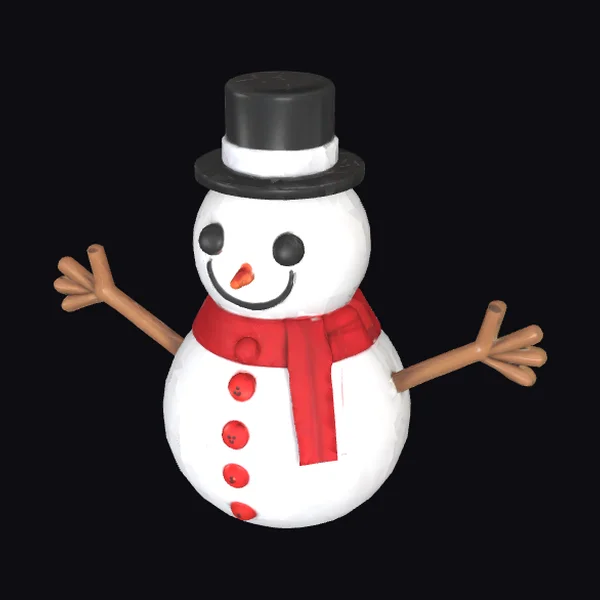 Smiling Snowman Figurine