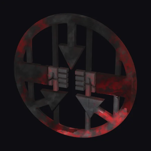 Bloodied Metal Emblem