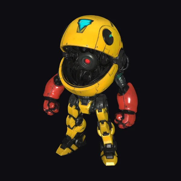 Yellow Robot Character