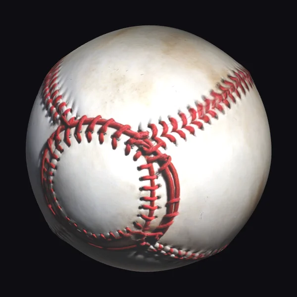 Baseball with Red Stitching
