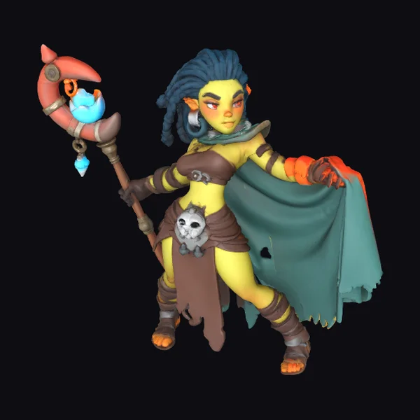 Yellow Sorceress with Staff