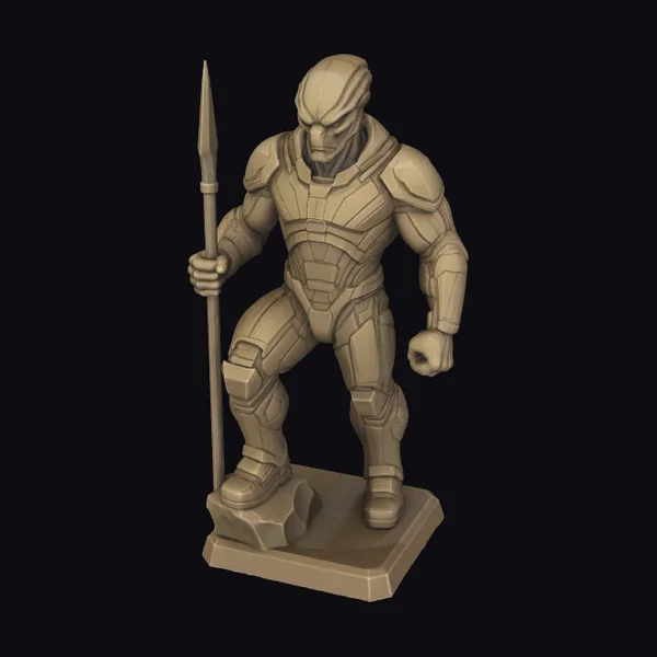 Armored Alien Warrior Figurine