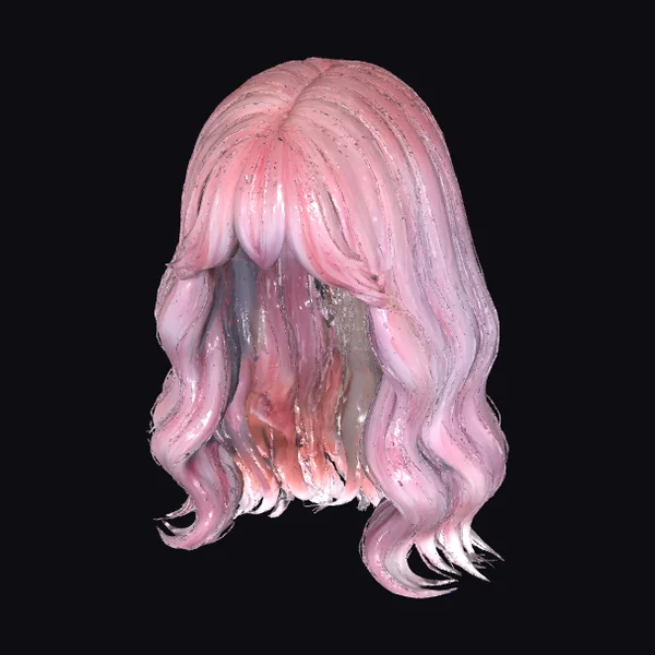 Pink Wavy Hair Piece