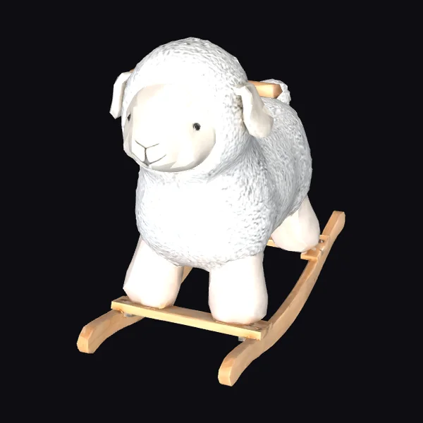 White Lamb Rocker Toy