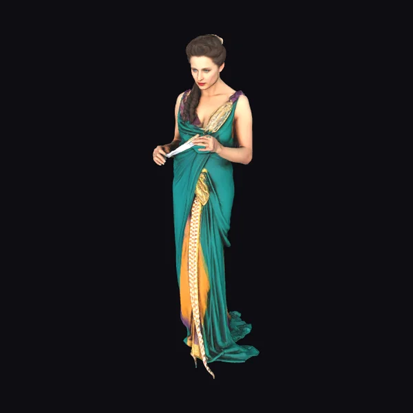 Woman in Green Saree