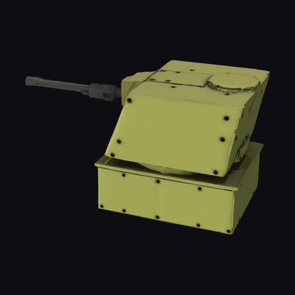 Green Military Turret Model