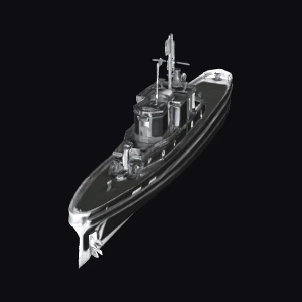 Black Tugboat Vessel