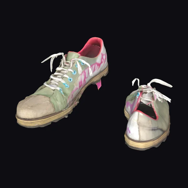 Trashed Graffiti Sneakers