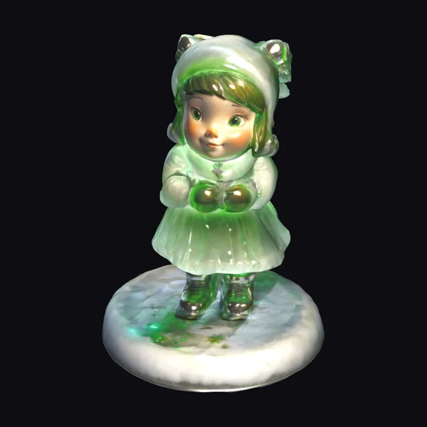 Translucent Glass Girl Figure
