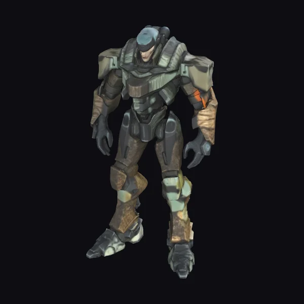 Worn Metallic Mech Suit