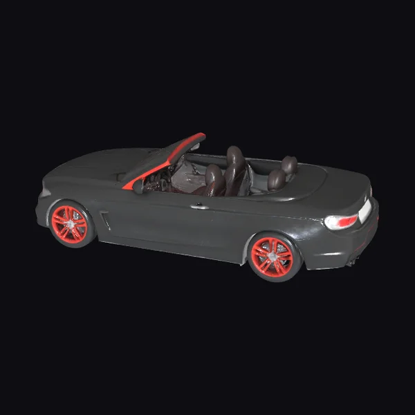 Black Convertible Sports Car