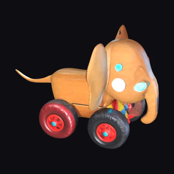 Toy Dog on Wheels