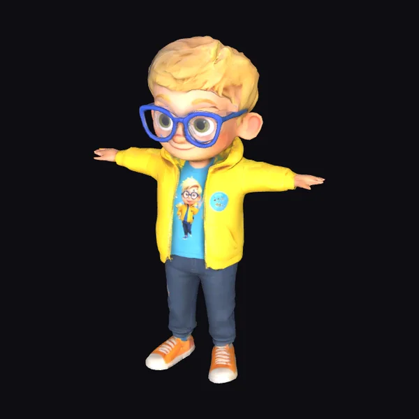 Blond Boy with Glasses