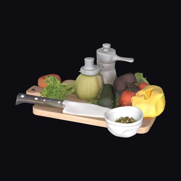 Vegetables on Cutting Board