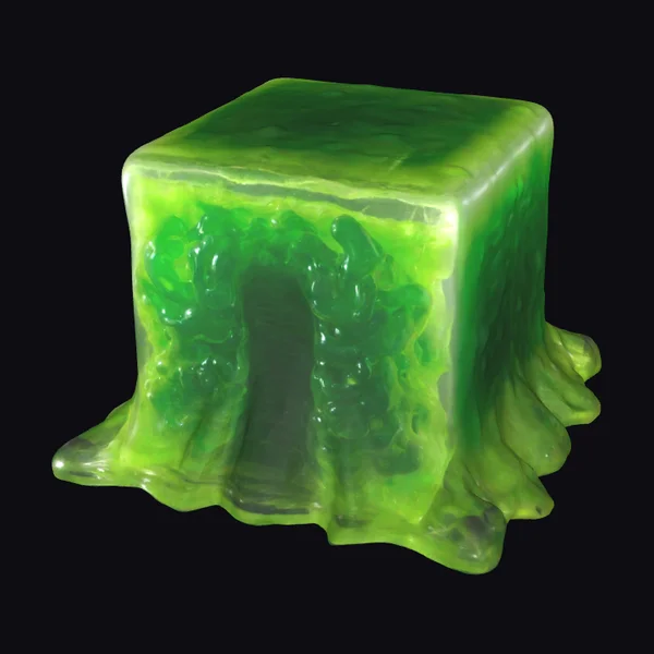 Slimy Green Jelly Cube