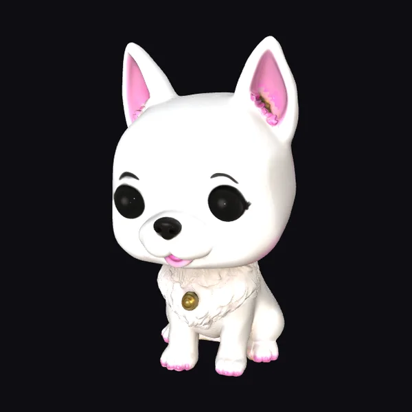 Cute White Puppy Figurine