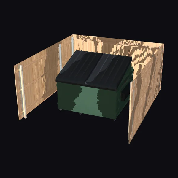 Wooden Dumpster Enclosure