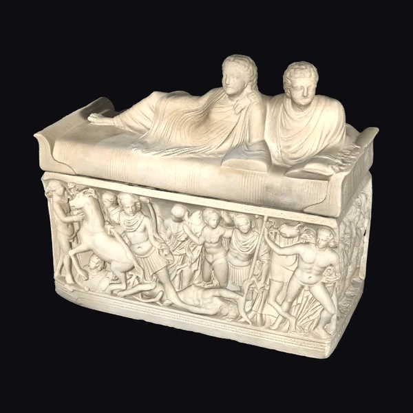 Ancient Funerary Sarcophagus Relief