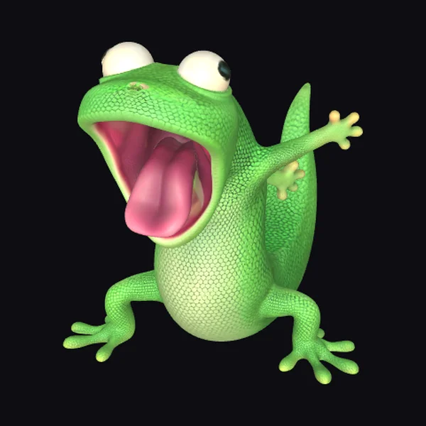 Yawning Emerald Gecko