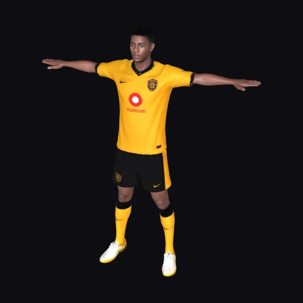 Yellow Soccer Player T-Pose