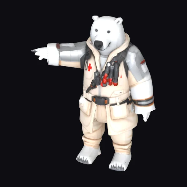 Anthropomorphic Polar Bear Medic