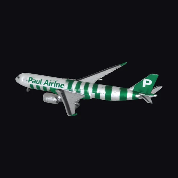 Green Striped Airplane