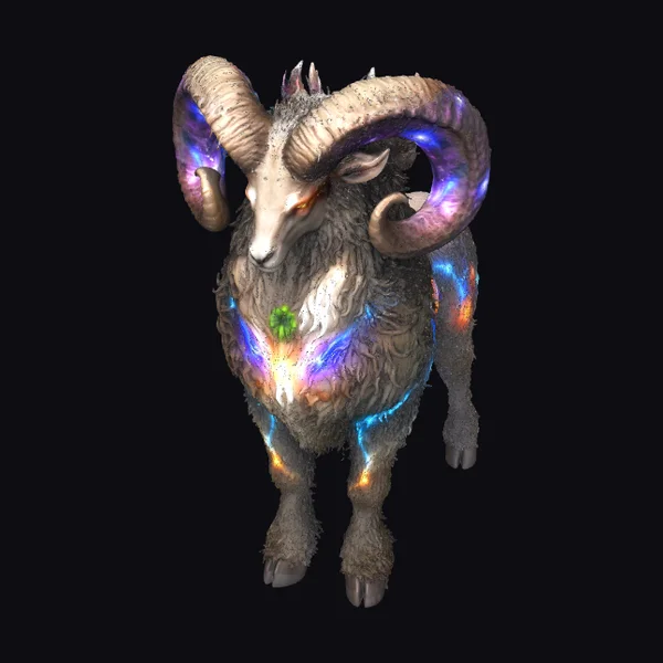 Glowing Horned Ram Creature