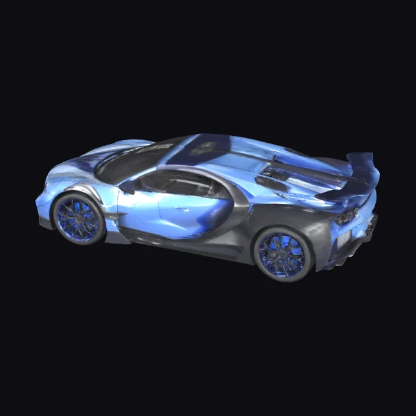 Blue Metallic Sports Car