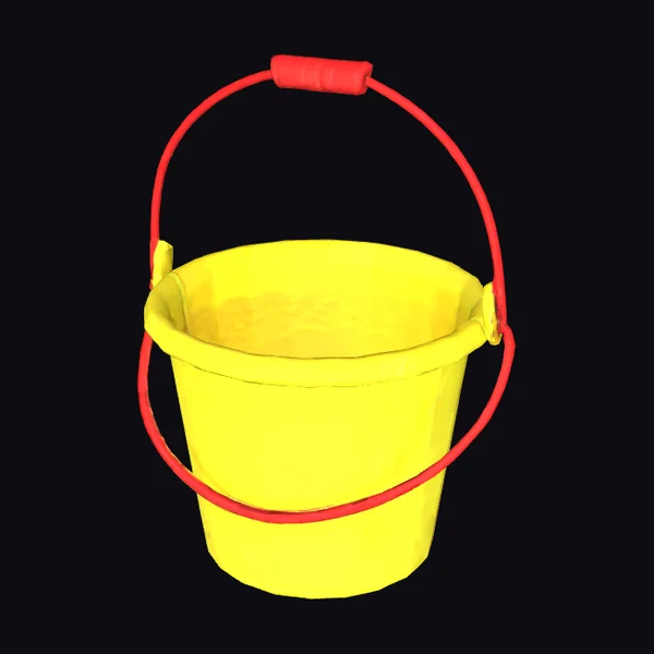 Yellow Plastic Sand Bucket