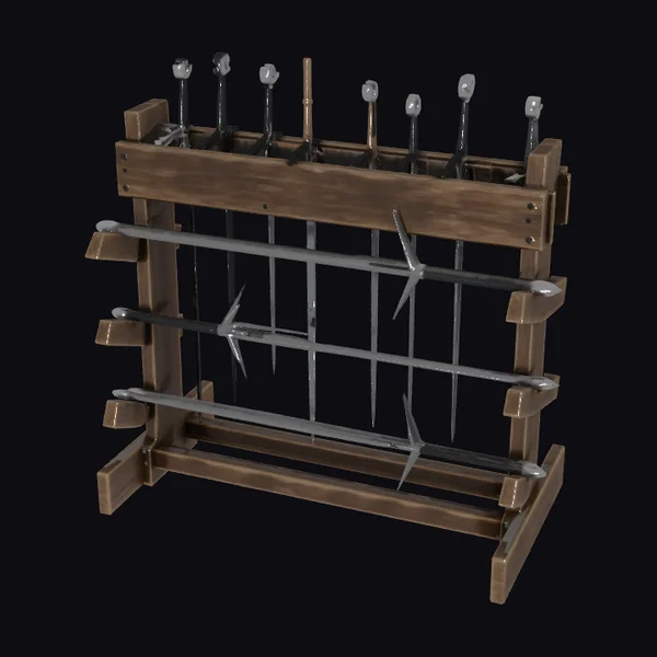 Wooden Sword Display Rack