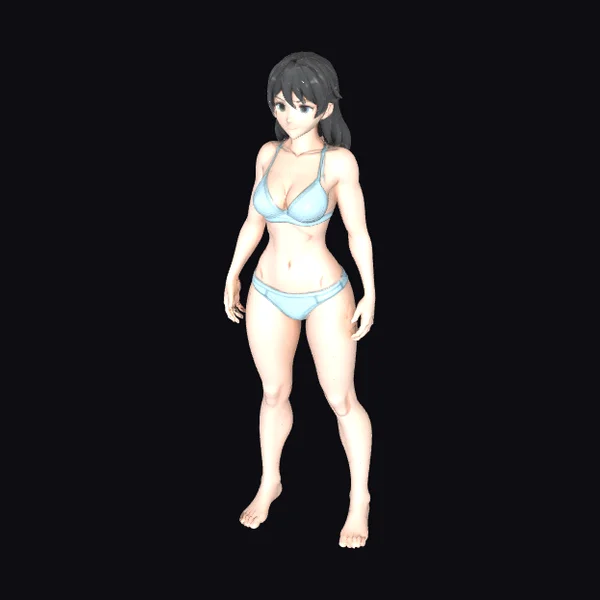 Anime Girl in Underwear