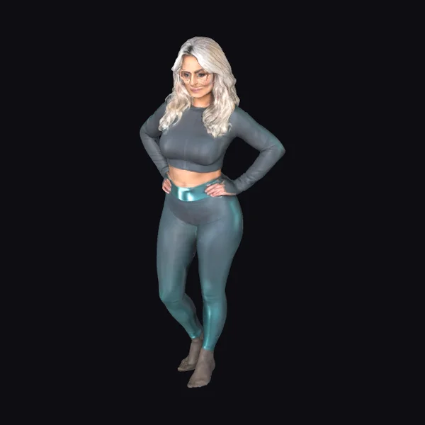 Woman in Shiny Leggings