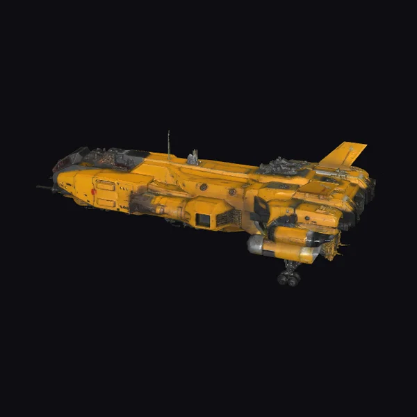 Yellow Sci-Fi Dreadnought Ship