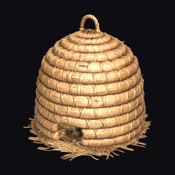 Woven Straw Beehive