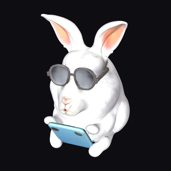 Bunny with Smartphone