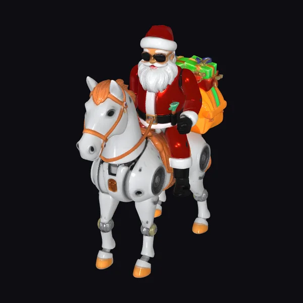 Santa on Robot Horse
