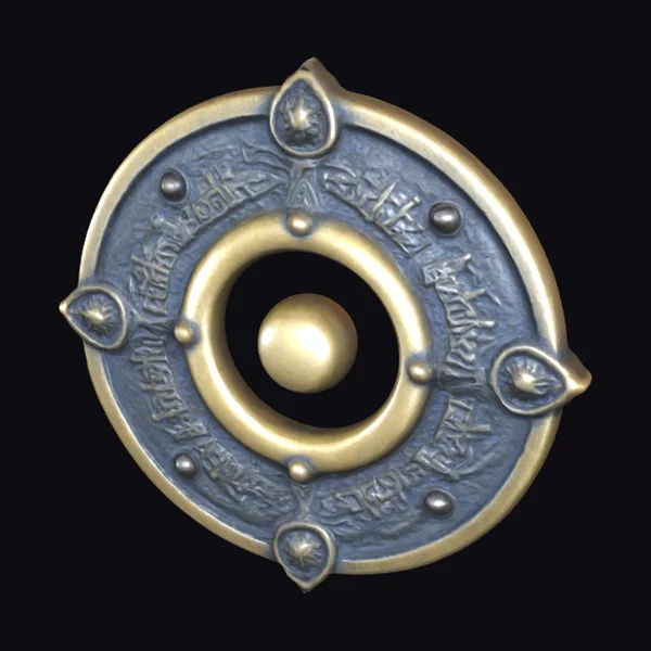 Ancient Metallic Circular Emblem
