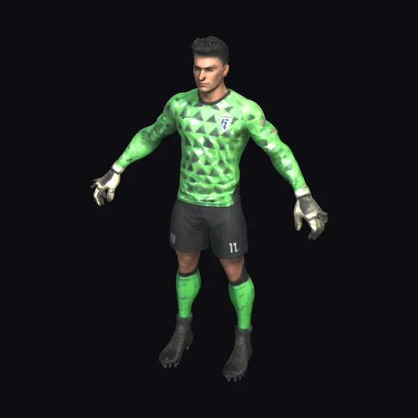 Soccer Goalkeeper in Green