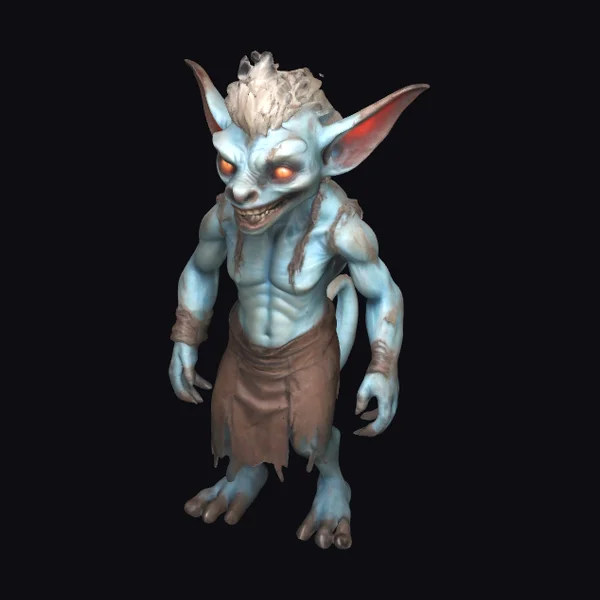 Blue Humanoid Fantasy Creature