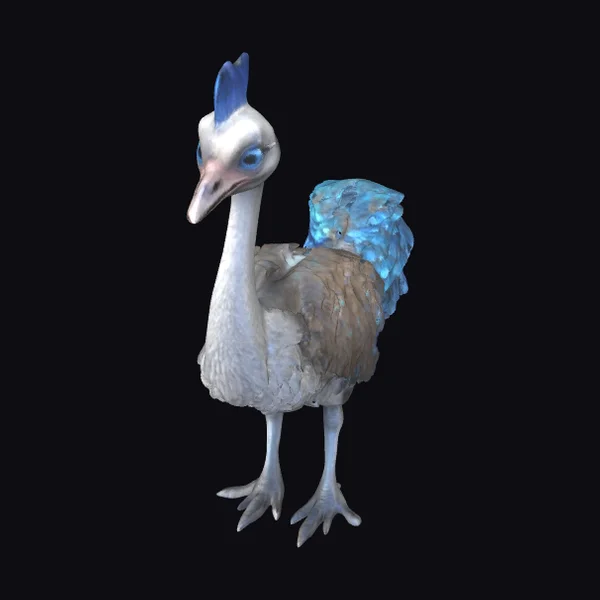 Anthropomorphic Ostrich Bird